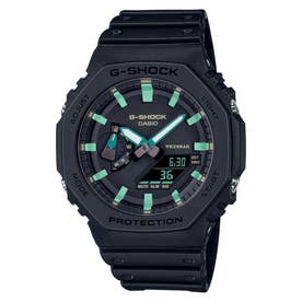 【G-SHOCK】TEAL AND BROWN COLORシリーズ / GA-2100RC-1AJF （ブラック×グリーン）