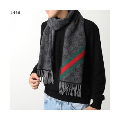 GUCCI マフラー 570603 3G200 GGロゴ ウール （9568/ベージュ）｜詳細画像