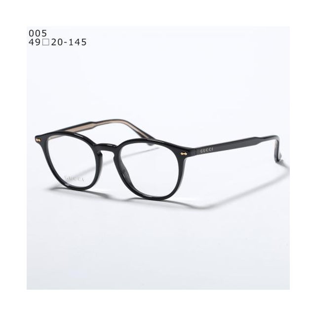 メガネ GG0187O ウェリントン型 アイウェア （005/BLACK-BLACK）