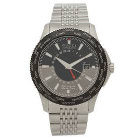 腕時計 Gタイムレス オートマチック GMT ブラック/シルバー メンズウォッチ （ブラック）