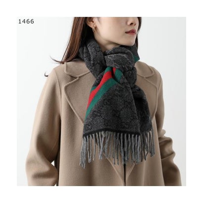 GUCCI マフラー 570603 3G200 GGロゴ ウール （4068/ネイビー）｜詳細画像