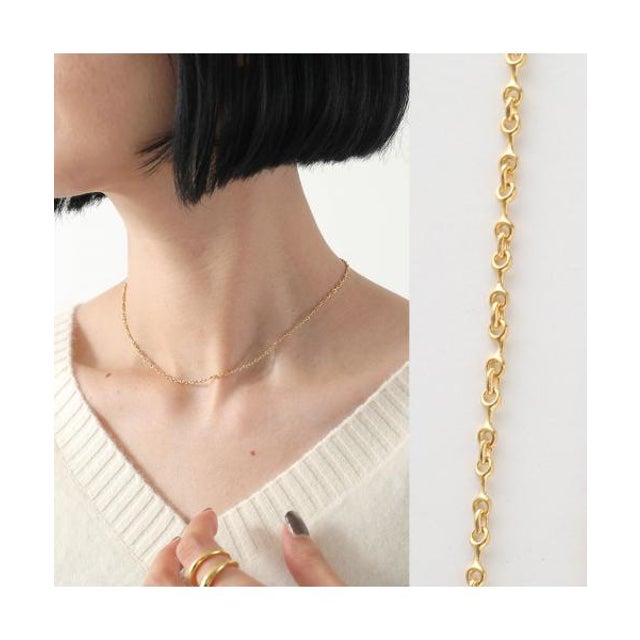 ネックレス 5mm Double Beam Chain Necklace （Gold-Vermeil/ゴールド）
