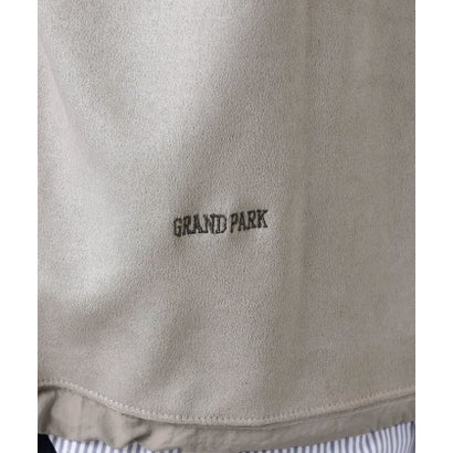 グランドパーク Grand PARK スエード調 裾絞りドッキングプルオーバー （28オフホワイト）｜詳細画像