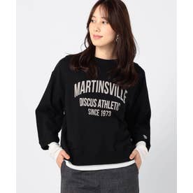 【DISCUS】別注 8分袖ロゴプリントワイドTシャツ （49ブラック）