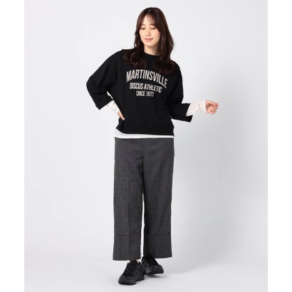グランドパーク Grand PARK 【DISCUS】別注 8分袖ロゴプリントワイドTシャツ （09ホワイト）｜詳細画像