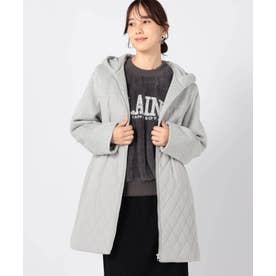 モッサ×キルト切り替えZIPフードコート （29グレー）