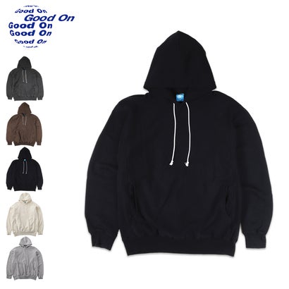 グッドオン Good On パーカー スウェット プルオーバー メンズ HEAVY PULLOVER HOOD SWEAT ブラック ブラウン ベージュ グレー 黒 GOBW1913 （P-アッシュ）｜詳細画像