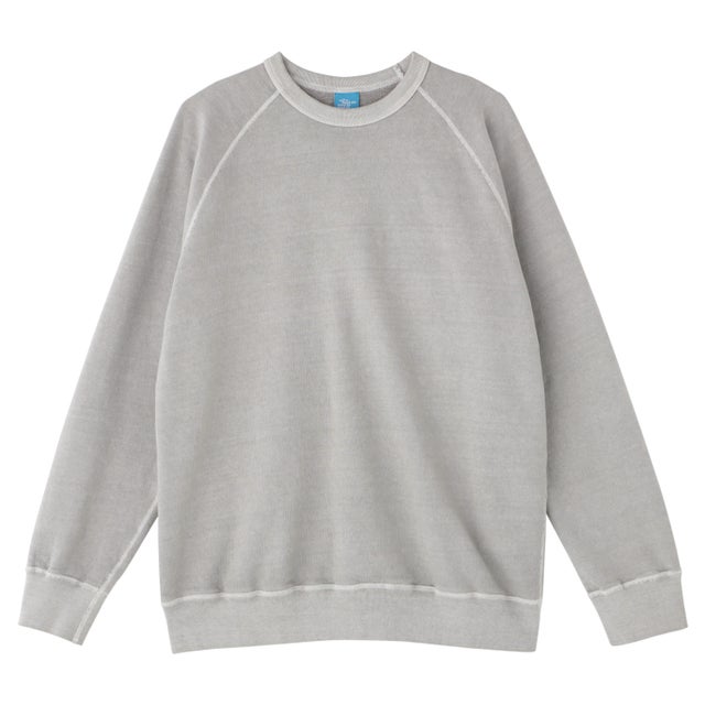トレーナー スウェット メンズ RAGLAN SWEAT CREW ブラック ホワイト グレー ベージュ ブラウン 黒 白 GOBW101 （P-アッシュ）
