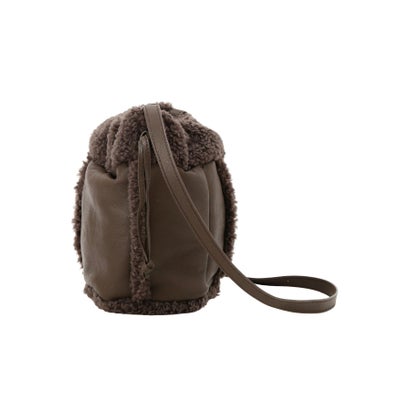 ムートンライクドロストショルダーバッグ （ブラウン）｜詳細画像