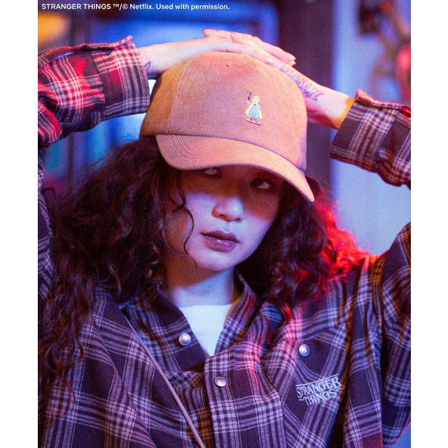 ■STRANGER THINGS×MINNETONKA コーデュロイキャップ （ベージュ）