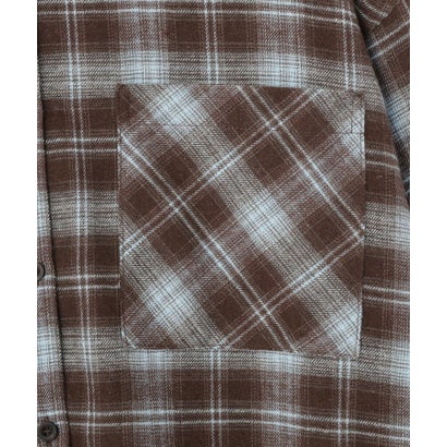 2wayネルチェックシャツ （オレンジ）｜詳細画像