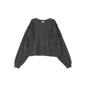 フリル裏毛プルオーバー （チャコールグレー）