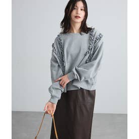 フリル裏毛プルオーバー （杢グレー）