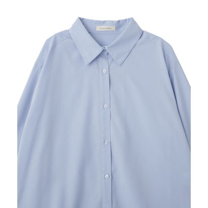 袖口スカラレースシャツブラウス （ブラック）｜詳細画像