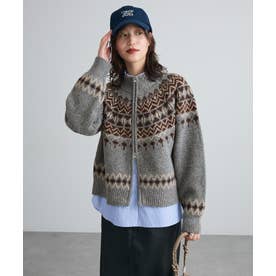 ノルディックニットカーディガン （グレー）