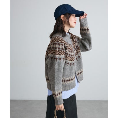 グリーン パークス Green Parks ノルディックニットカーディガン （アイボリー）｜詳細画像