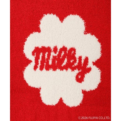 【milky】もこもこVネックカーディガン （レッド）｜詳細画像
