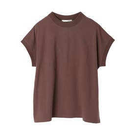 ・Petit Fleur モックネックTシャツ （ブラウン）