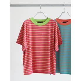 ・SUGAR SPOON ボーダーワイドTシャツ （ピンク）