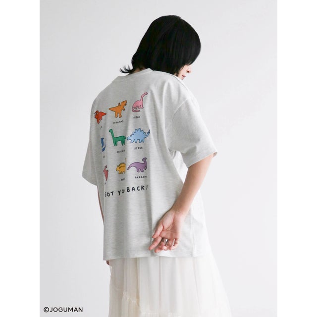
                    ジョグマン/カラフルバックプリントTシャツ （杢ホワイト）