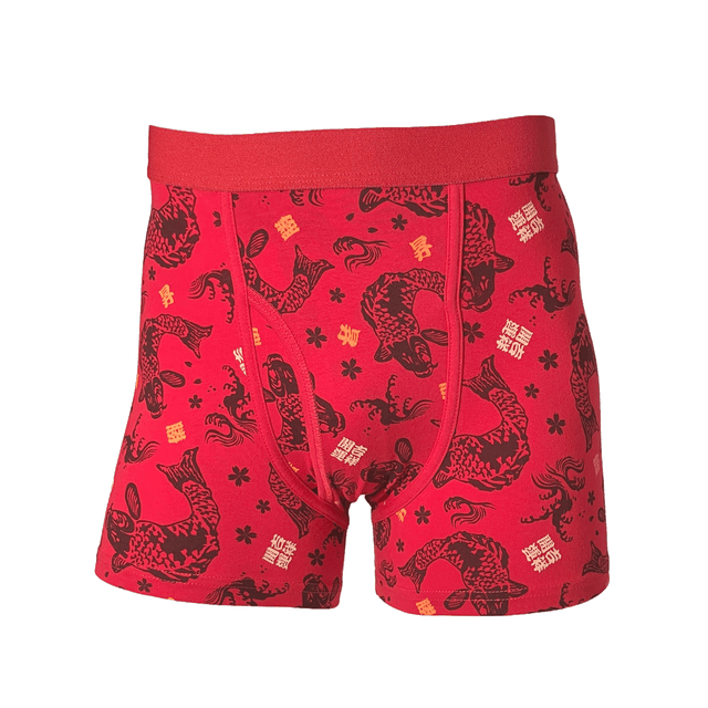 ボクサーブリーフ 鯉の滝登り （レッド）