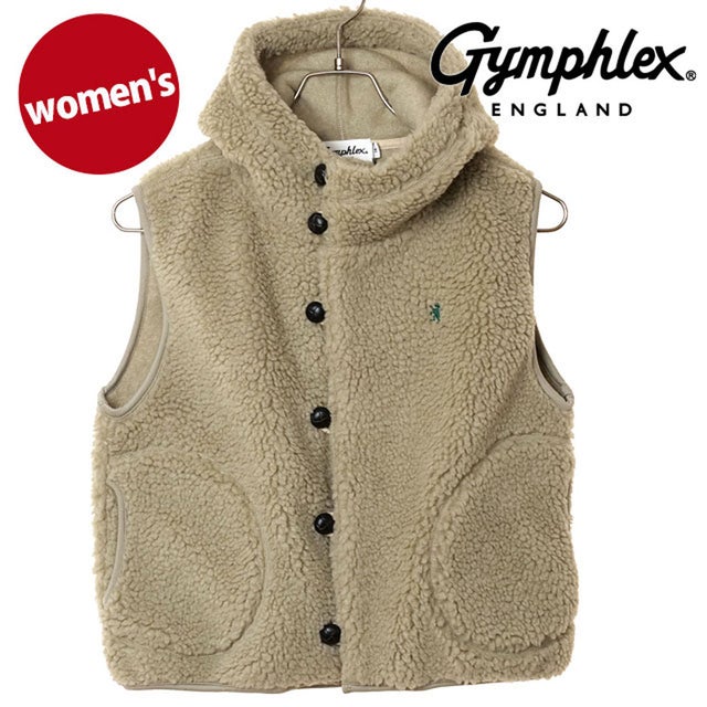 BOA HOODED SHORT VEST TAUPE(GREEN) [#GY-A0726 BOA] （TAUPE(GREEN)）