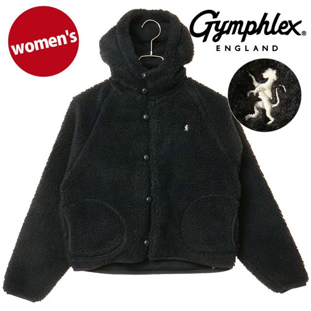 BOA HOODED SHORT JACKET BLACK(CREAM) [#GY-A0725 BOA] （BLACK(CREAM)）