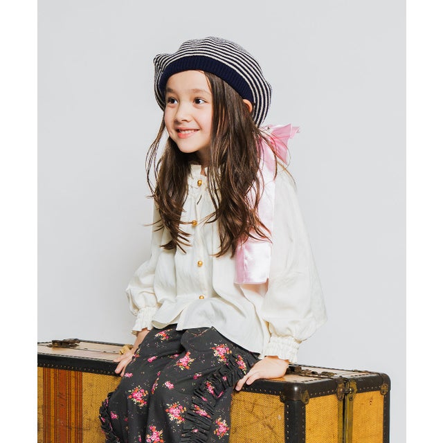 Striped Beret Cap （NAVY）
