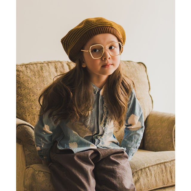 Striped Beret Cap （BROWN）