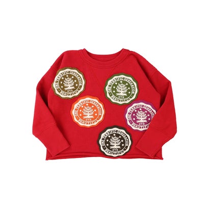College Patch Sweatshirt （RED）｜詳細画像
