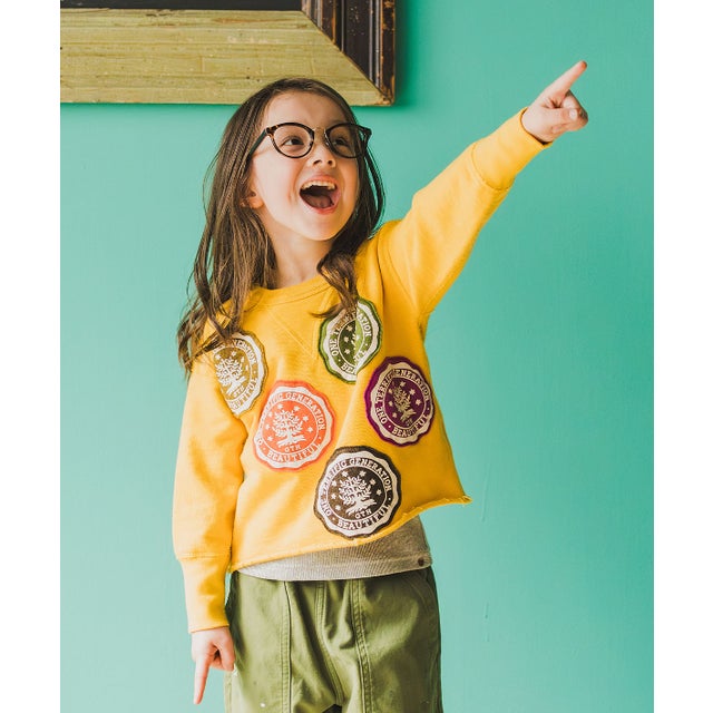 College Patch Sweatshirt （YELLOW）