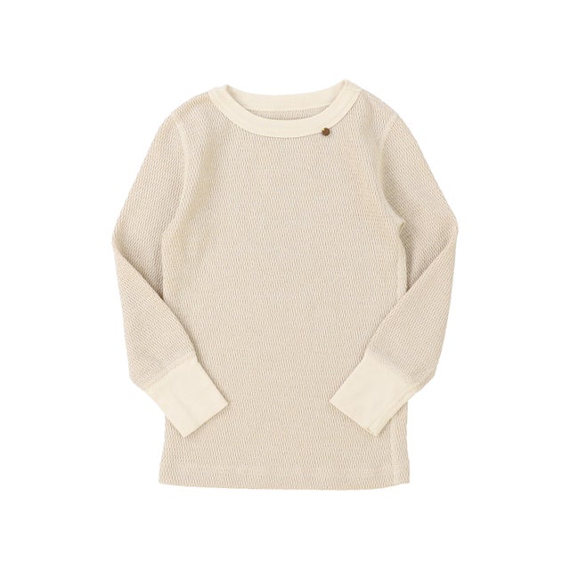 Glitter Waffle Tee （OFF WHITE）