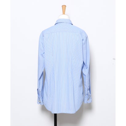 Striped Ruffle Shirt(LADIES) （BLUE）｜詳細画像