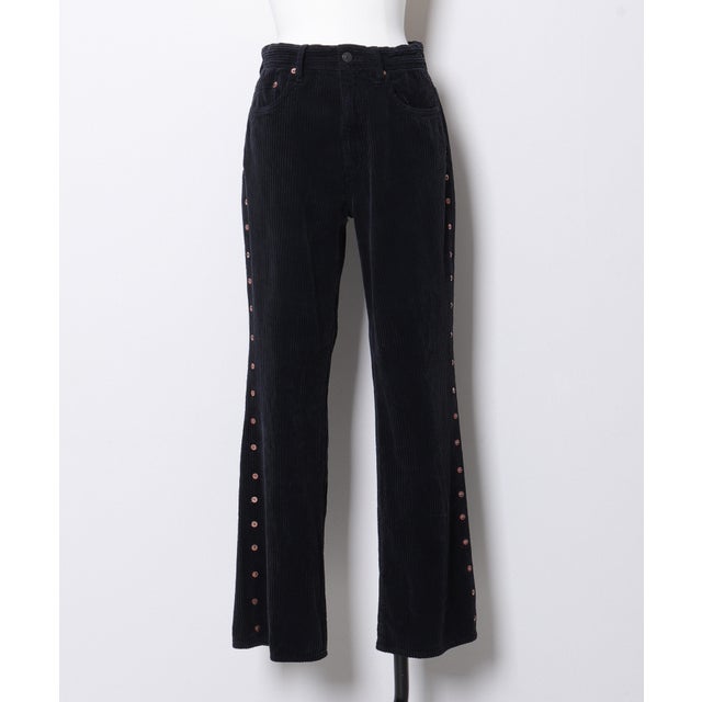 Corduroy Bootcut Pants(LADIES) （BLACK）