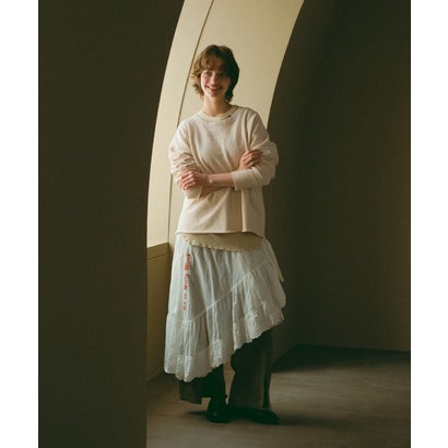 ゴートゥーハリウッド GO TO HOLLYWOOD Vintage Pile Double Gusset Pullover(LADIES) （WHITE）｜詳細画像