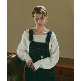 Vintage Pile Loose Neckline Pullover(LADIES) （WHITE）