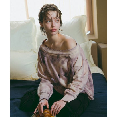 Vintage Pile Loose Neckline Pullover(LADIES) （CHARCOAL GRAY）｜詳細画像