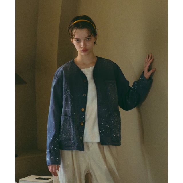 Nep Back Twill Coverall Jacket(LADIES) （NAVY）