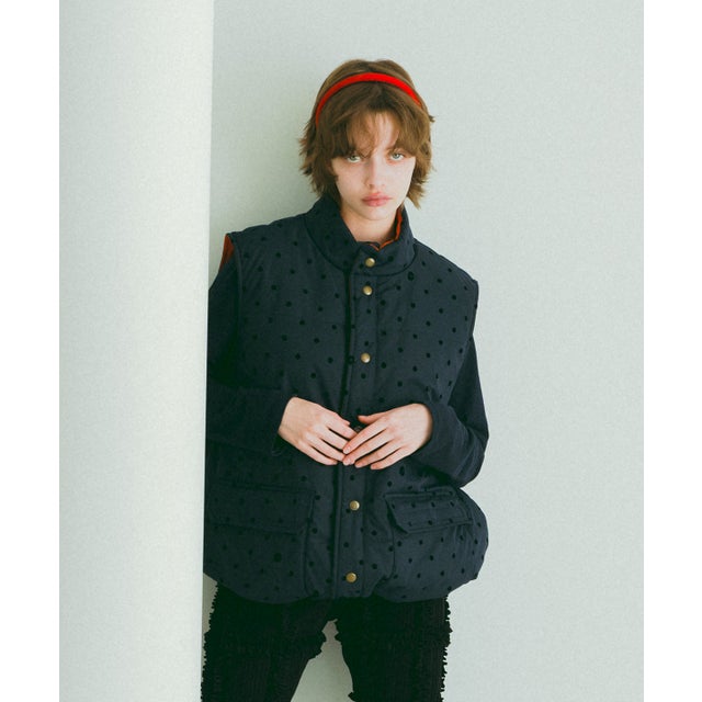 Dot Vest(LADIES) （NAVY）