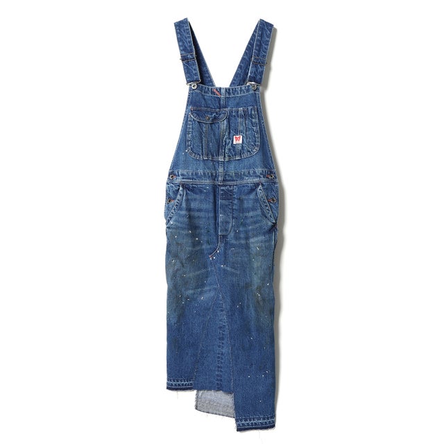 Seldvedge Denim Remake Apron Dress(LADIES) （BLUE）