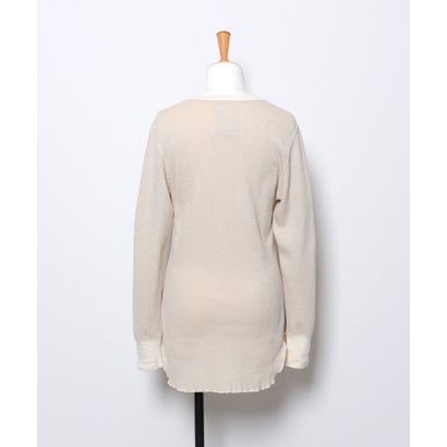 Glitter Waffle Tee(LADIES) （OFF WHITE）｜詳細画像