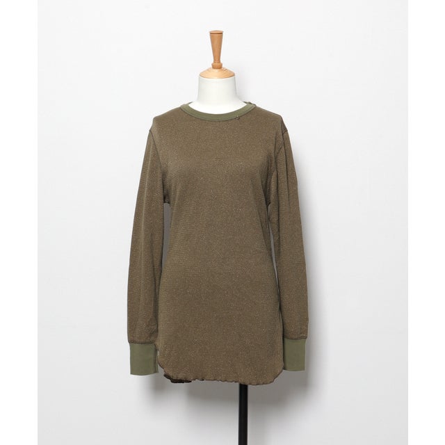Glitter Waffle Tee(LADIES) （KHAKI）