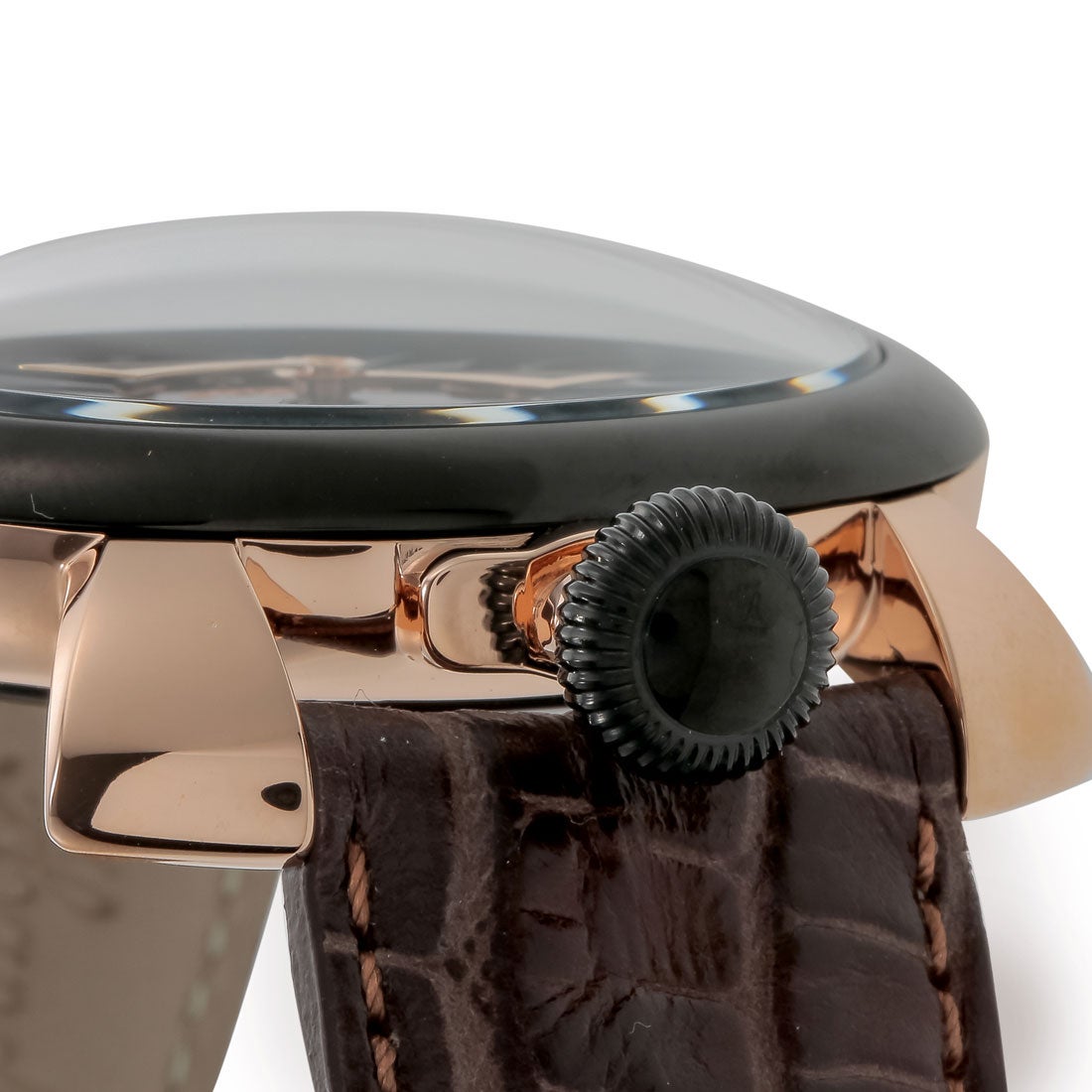 ガガミラノ GaGa MILANO マヌアーレ48MM メンズ 時計 5014.02S-BRW 手巻き ブラウン カーフ革 スイス （ブラウン）