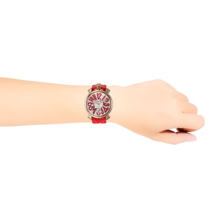 ガガミラノ GaGa MILANO マヌアーレ48MM メンズ 時計 5011.10S-RED-B 手巻き ホワイト ラバー スイス （ホワイト）｜詳細画像