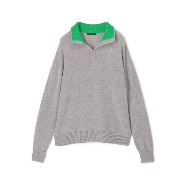 スコットランドカシミヤ オープンカラープルオーバー （16 グレー系）