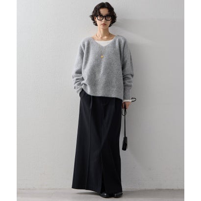 ファーウールVニットプルオーバー （navy）｜詳細画像