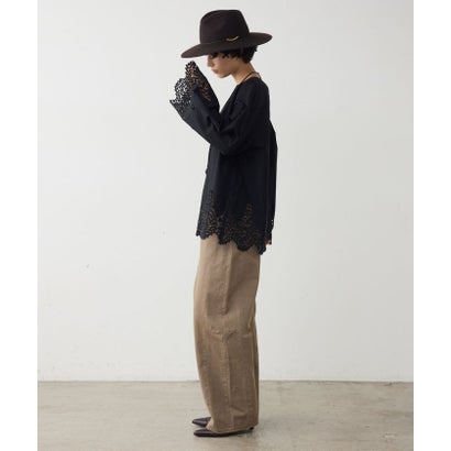 【Dhritië】ヘムレースシャツ （offwhite）｜詳細画像
