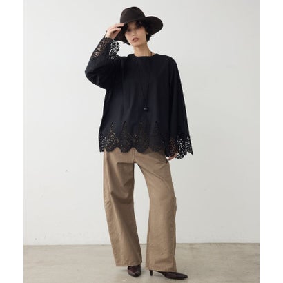【Dhritië】ヘムレースシャツ （offwhite）｜詳細画像