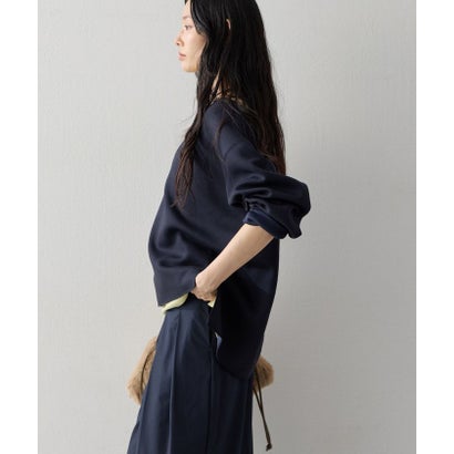 【キャミソール付き】ダンボールVネックプルオーバー （navy）｜詳細画像