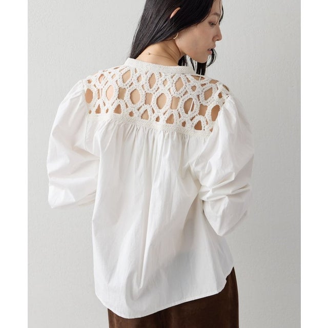 【Dhritië】バックレースブラウス （ivory）